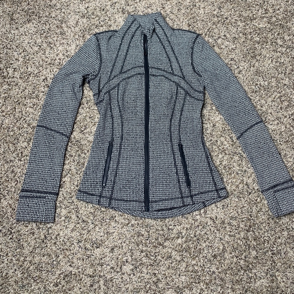Lululemon Define Jacket Teeny Tooth White Black